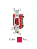 Leviton 1221-2RL - 20 Amp - 120/277 Volt - Toggle Locking Single-Pole AC Quiet Switch - RED
